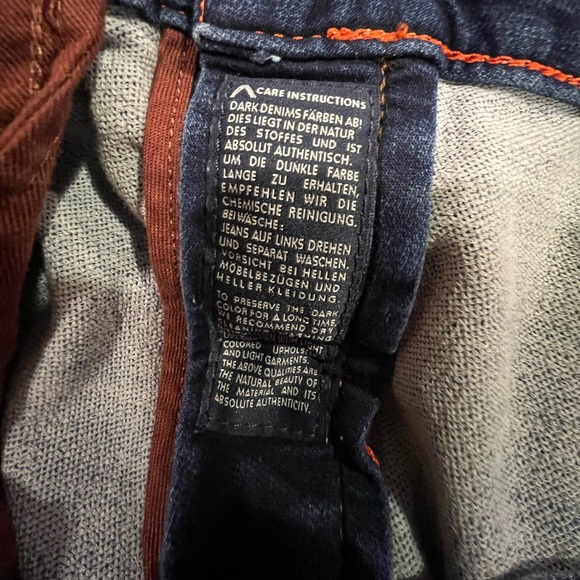 Alberto 4817 Pipe Cosy Jeans Regular Slim Fit Dark Wash Mens W33 hemmed L25 - Picture 11 of 14